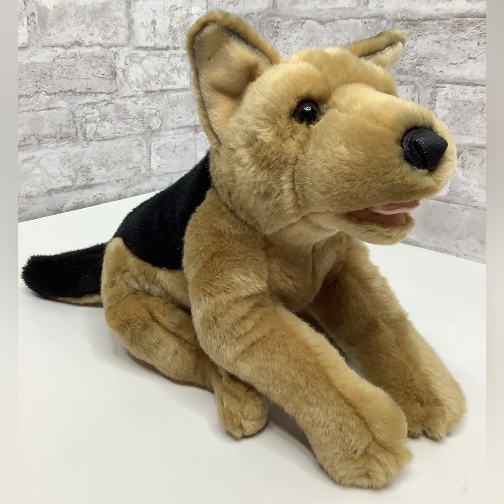 Vintage Toys R Us Animal Alley German Shepherd Dog Plush Stuffed Realistic Rare